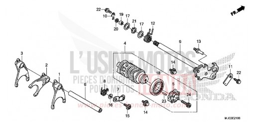 BARILLET DE SELECTION CBR600RRD de 2013